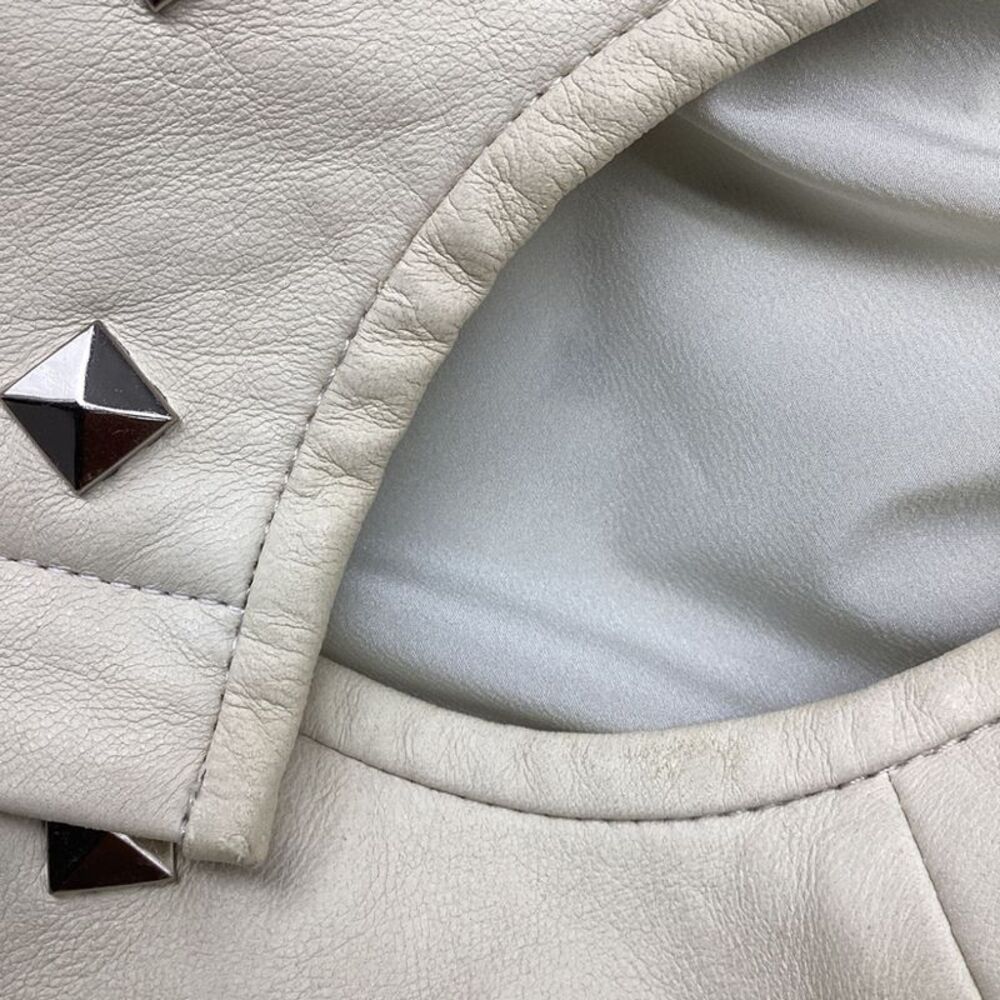 Diane Von Furstenberg Studded Jacket in White Leather - Picture 5 of 12